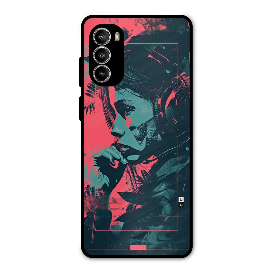 Musical Illustration Metal Back Case for Moto G82