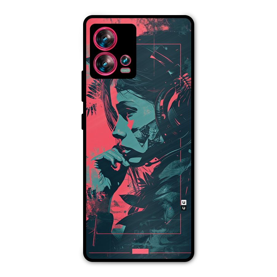 Musical Illustration Metal Back Case for Motorola Edge 30 Fusion