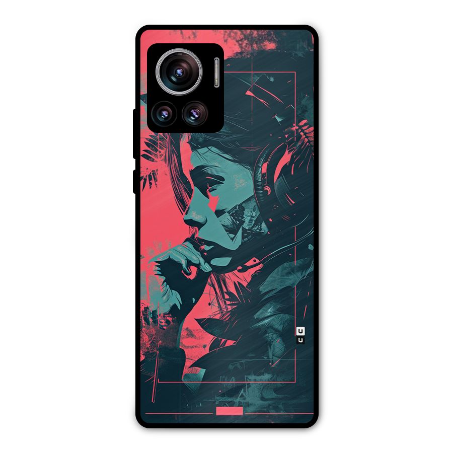 Musical Illustration Metal Back Case for Motorola Edge 30 Ultra