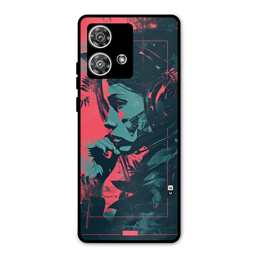Musical Illustration Metal Back Case for Motorola Edge 40 Neo