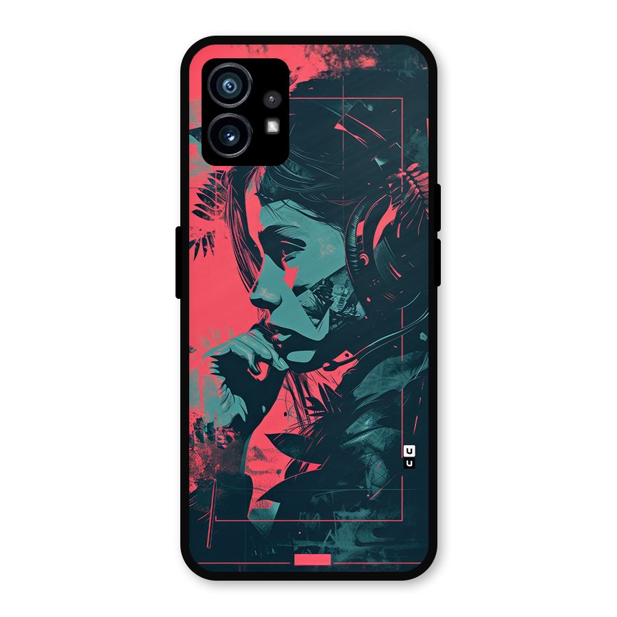 Musical Illustration Metal Back Case for Nothing Phone 1