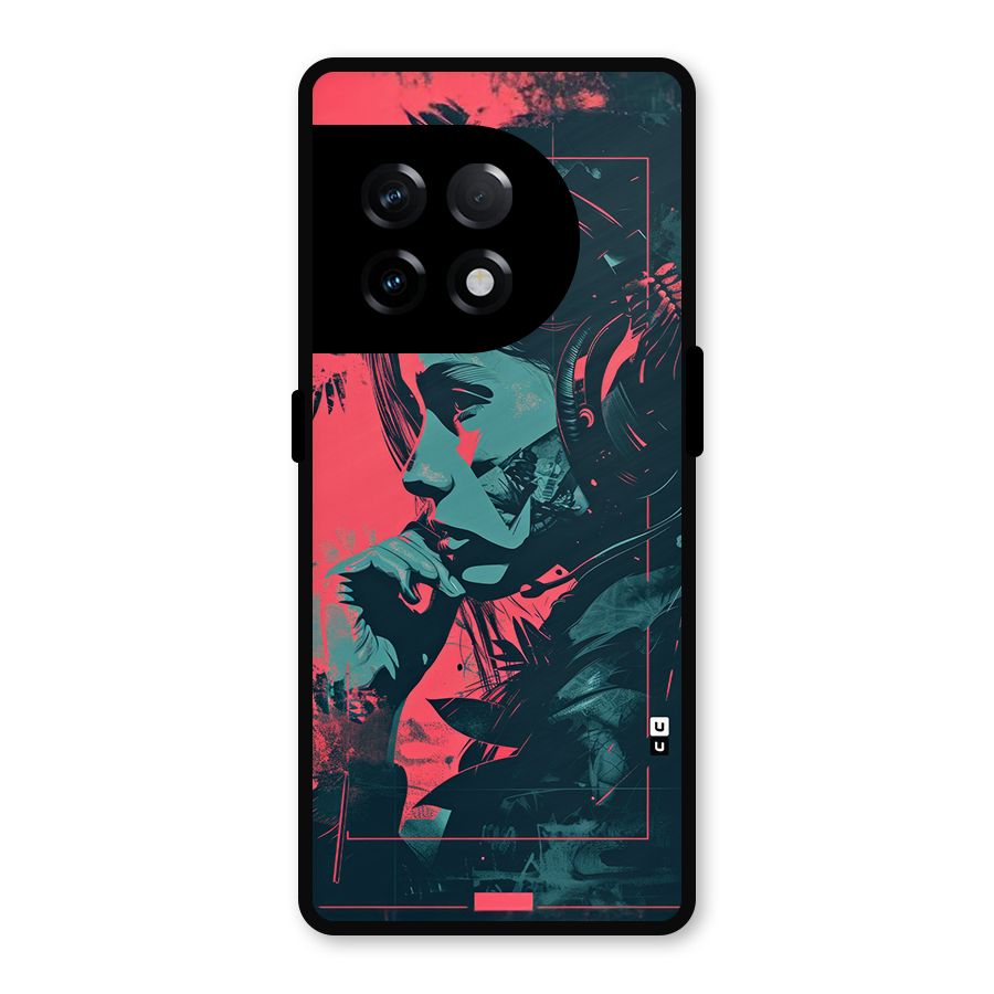 Musical Illustration Metal Back Case for OnePlus 11R