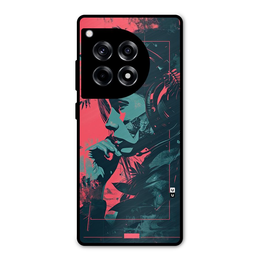 Musical Illustration Metal Back Case for OnePlus 12R