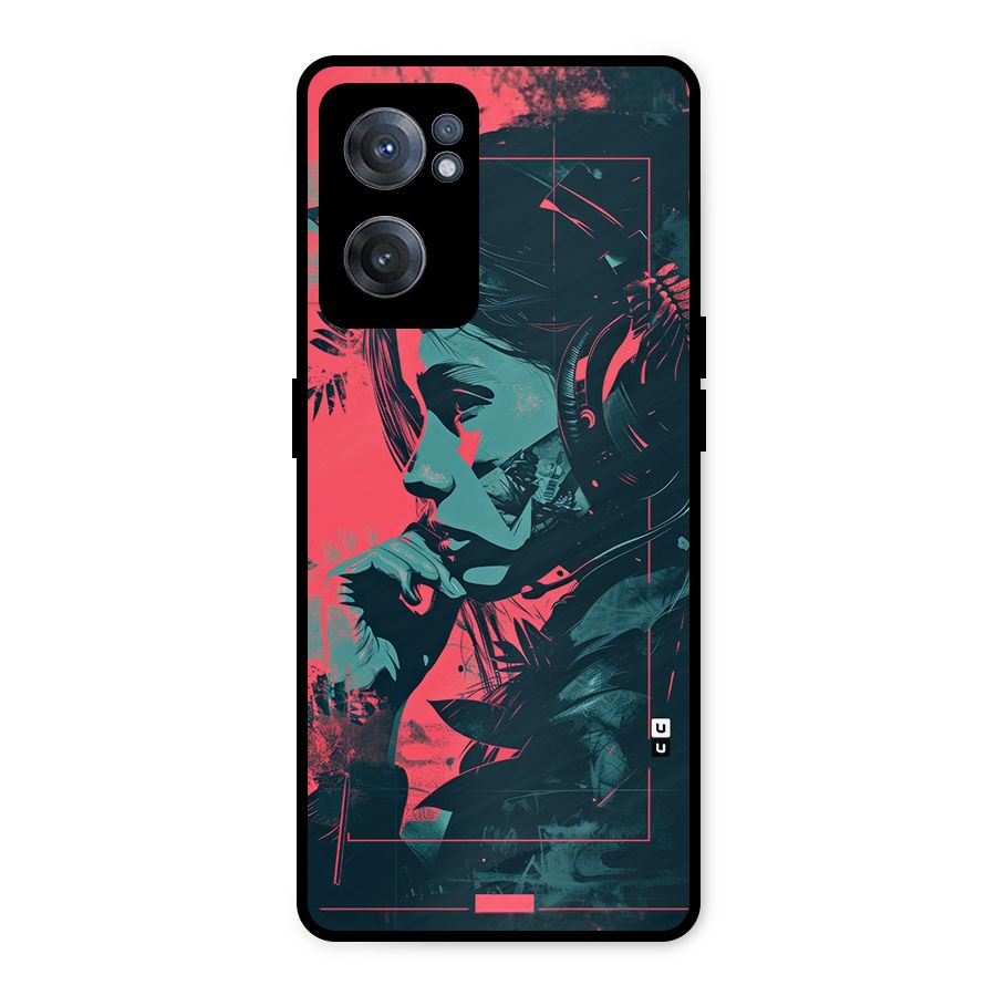 Musical Illustration Metal Back Case for OnePlus Nord CE 2 5G