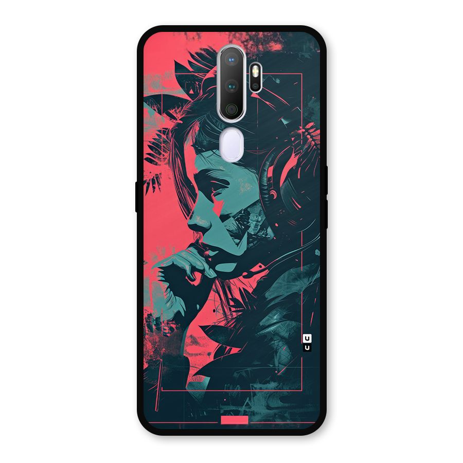 Musical Illustration Metal Back Case for Oppo A9 (2020)