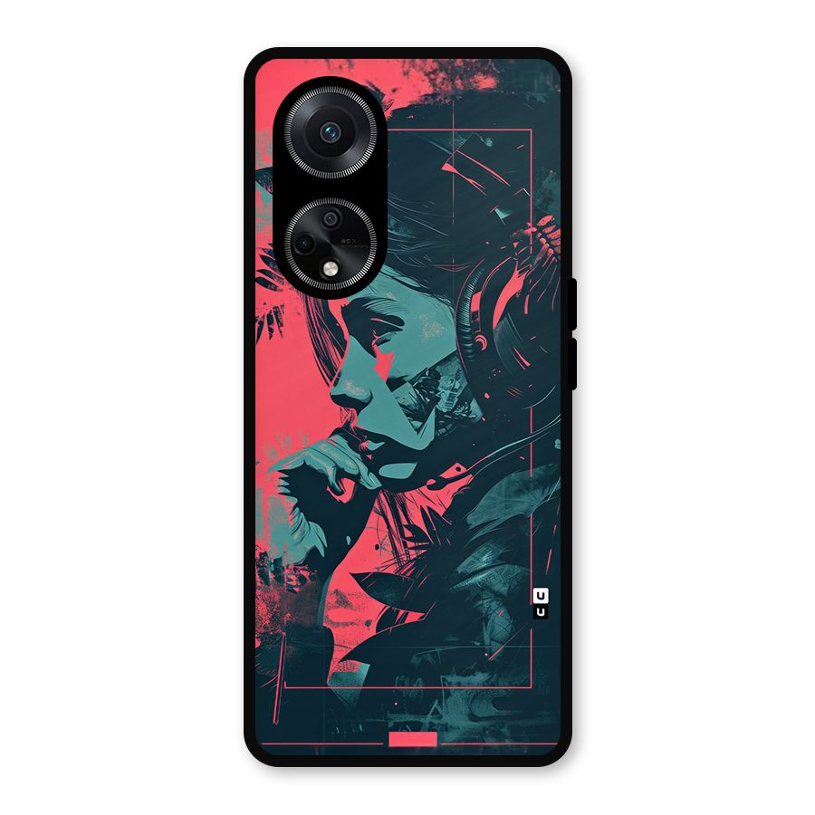 Musical Illustration Metal Back Case for Oppo F23