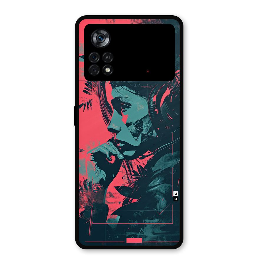 Musical Illustration Metal Back Case for Poco X4 Pro 5G