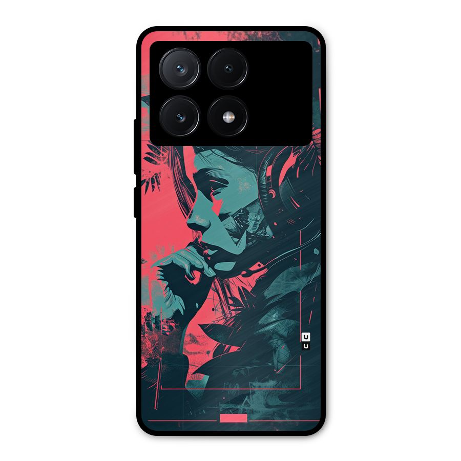 Musical Illustration Metal Back Case for Poco X6 Pro