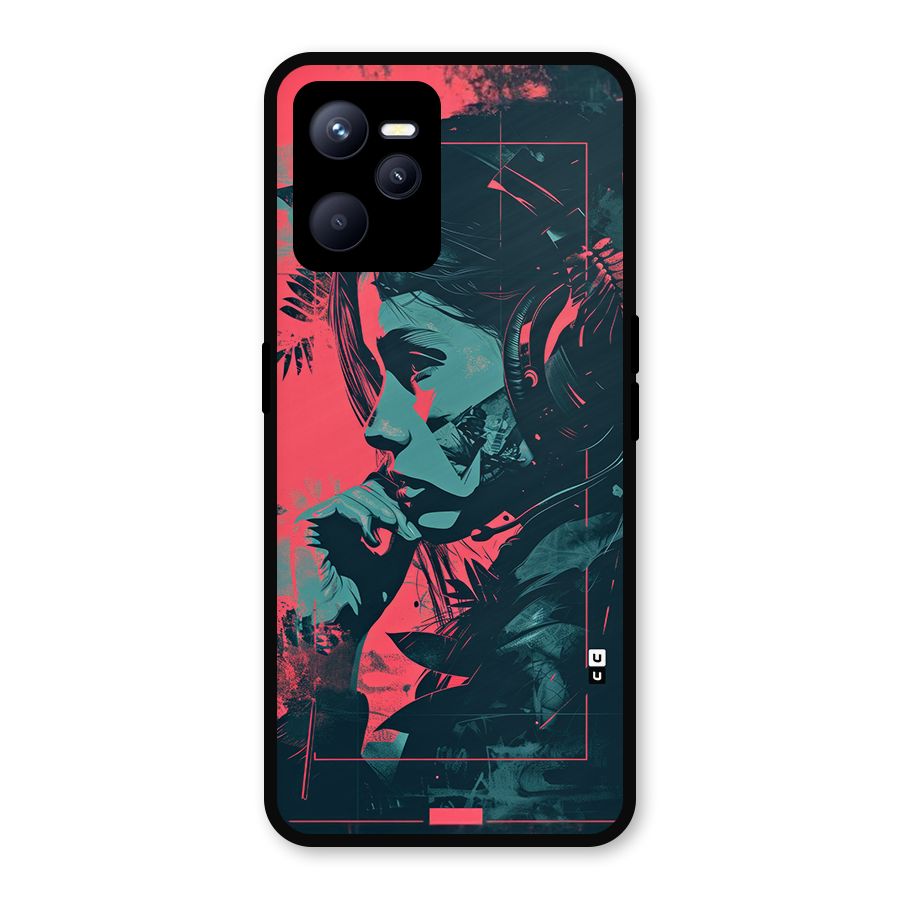 Musical Illustration Metal Back Case for Realme C35