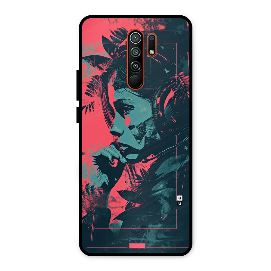Musical Illustration Metal Back Case for Redmi 9 Prime