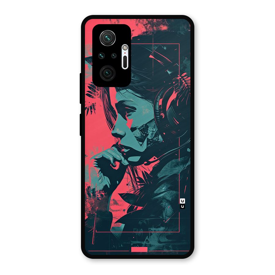 Musical Illustration Metal Back Case for Redmi Note 10 Pro