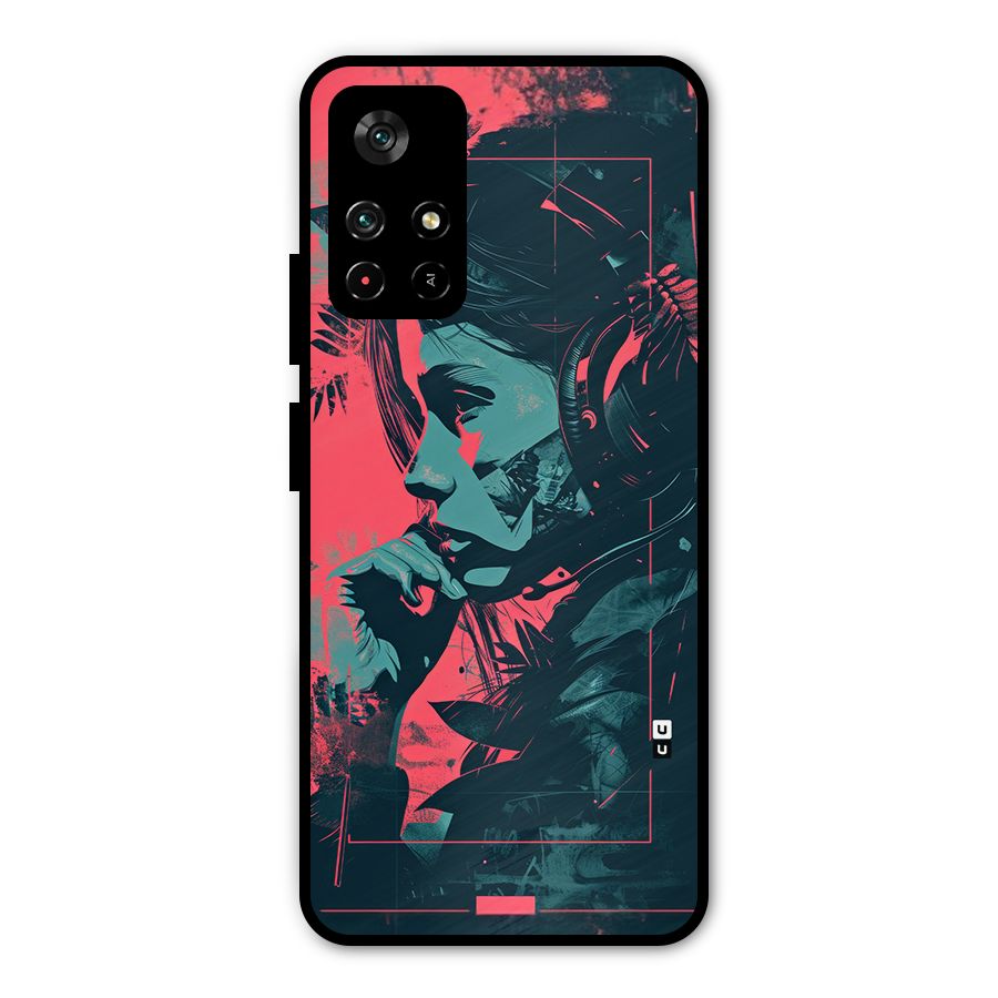 Musical Illustration Metal Back Case for Redmi Note 11T 5G