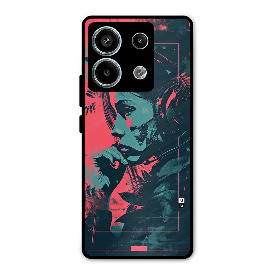 Musical Illustration Metal Back Case for Redmi Note 13 Pro 5G
