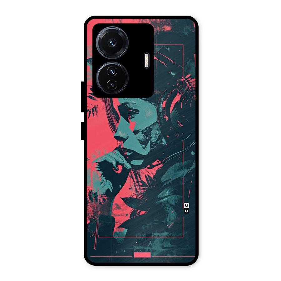 Musical Illustration Metal Back Case for Vivo T1 Pro