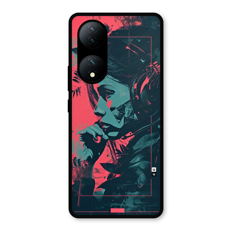 Musical Illustration Metal Back Case for Vivo T2