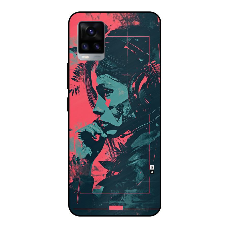 Musical Illustration Metal Back Case for Vivo V20 2021