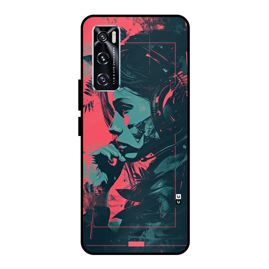 Musical Illustration Metal Back Case for Vivo V20 SE