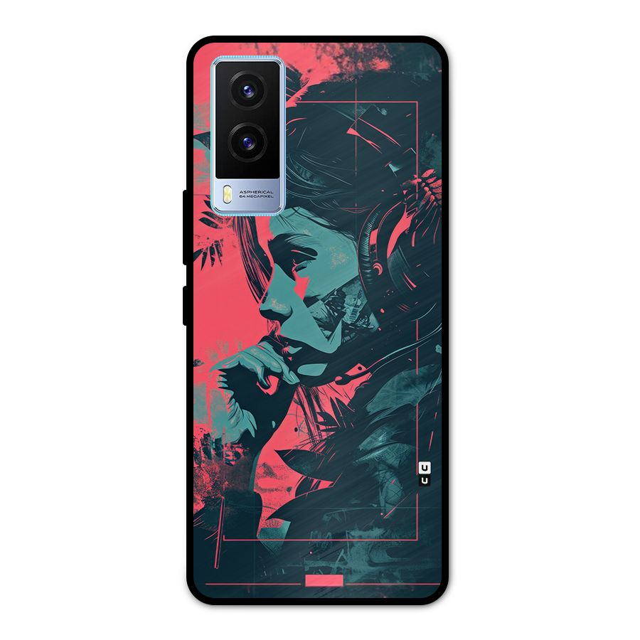 Musical Illustration Metal Back Case for Vivo V21e 5G