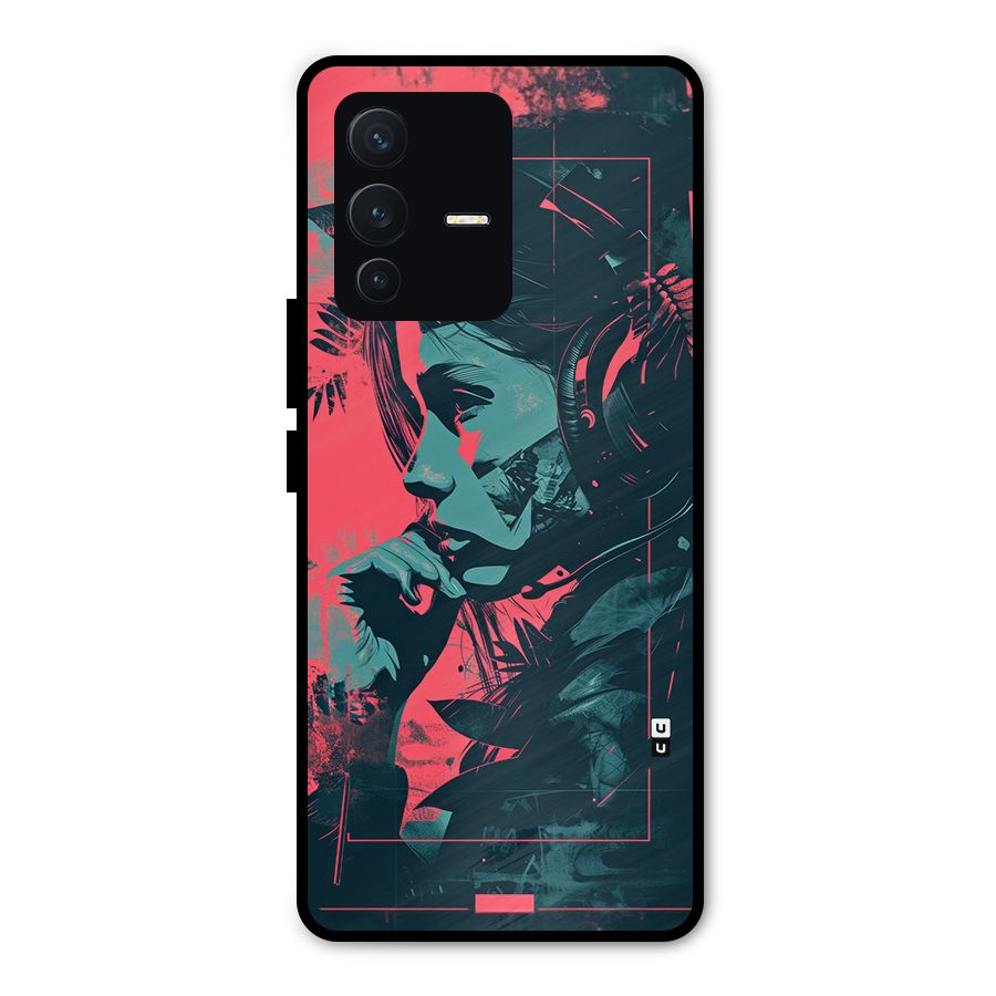 Musical Illustration Metal Back Case for Vivo V23 Pro