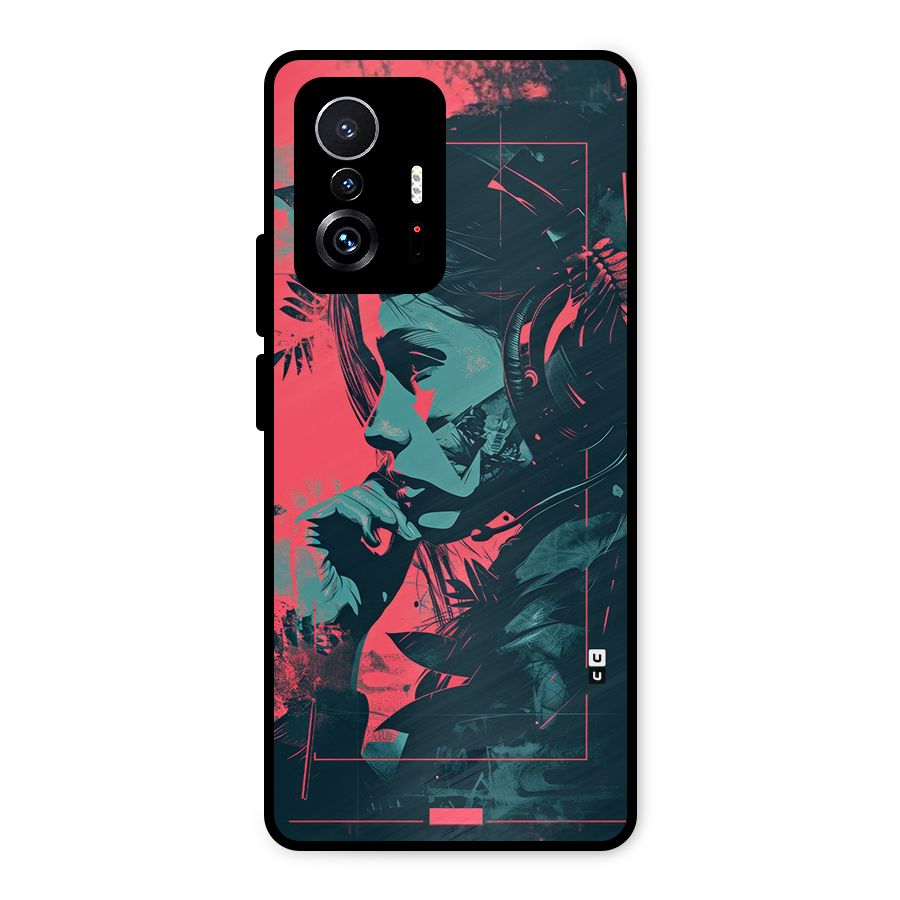 Musical Illustration Metal Back Case for Xiaomi 11T Pro