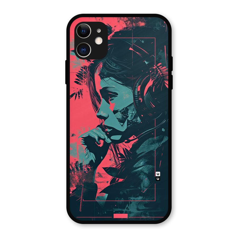 Musical Illustration Metal Back Case for iPhone 11