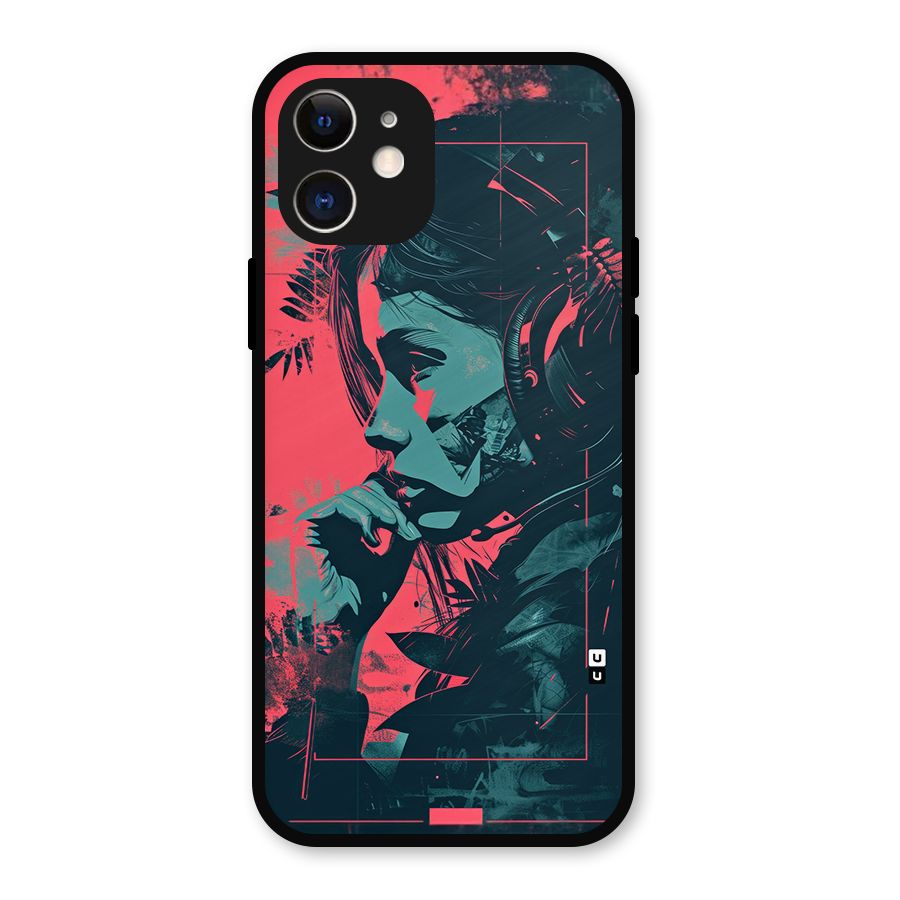 Musical Illustration Metal Back Case for iPhone 12
