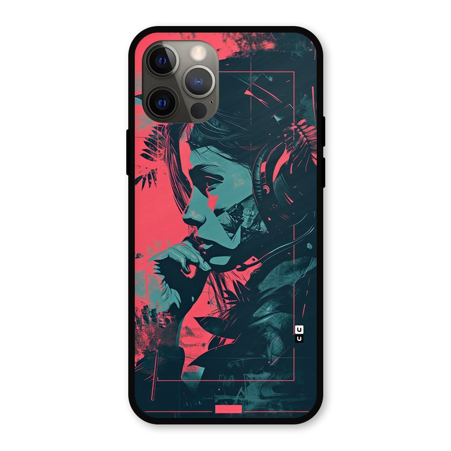 Musical Illustration Metal Back Case for iPhone 12 Pro