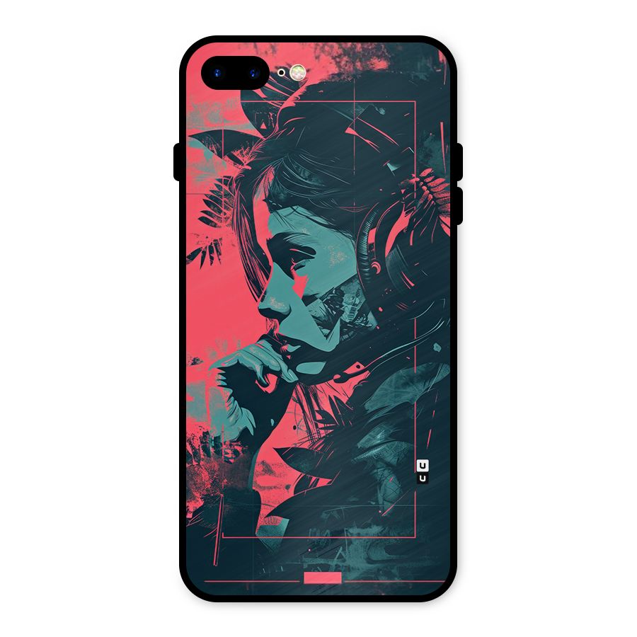Musical Illustration Metal Back Case for iPhone 7 Plus