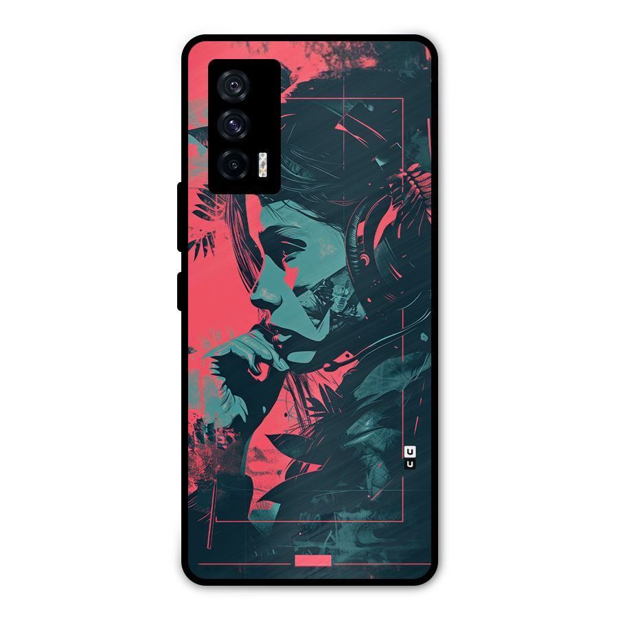 Musical Illustration Metal Back Case for iQOO 7 5G