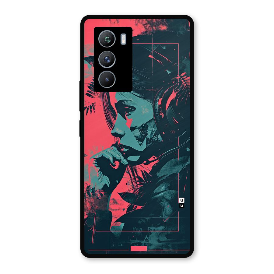 Musical Illustration Metal Back Case for iQOO 9 SE