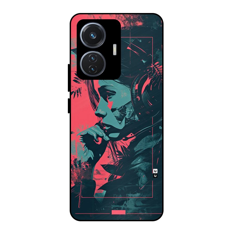 Musical Illustration Metal Back Case for iQOO Z6 44W