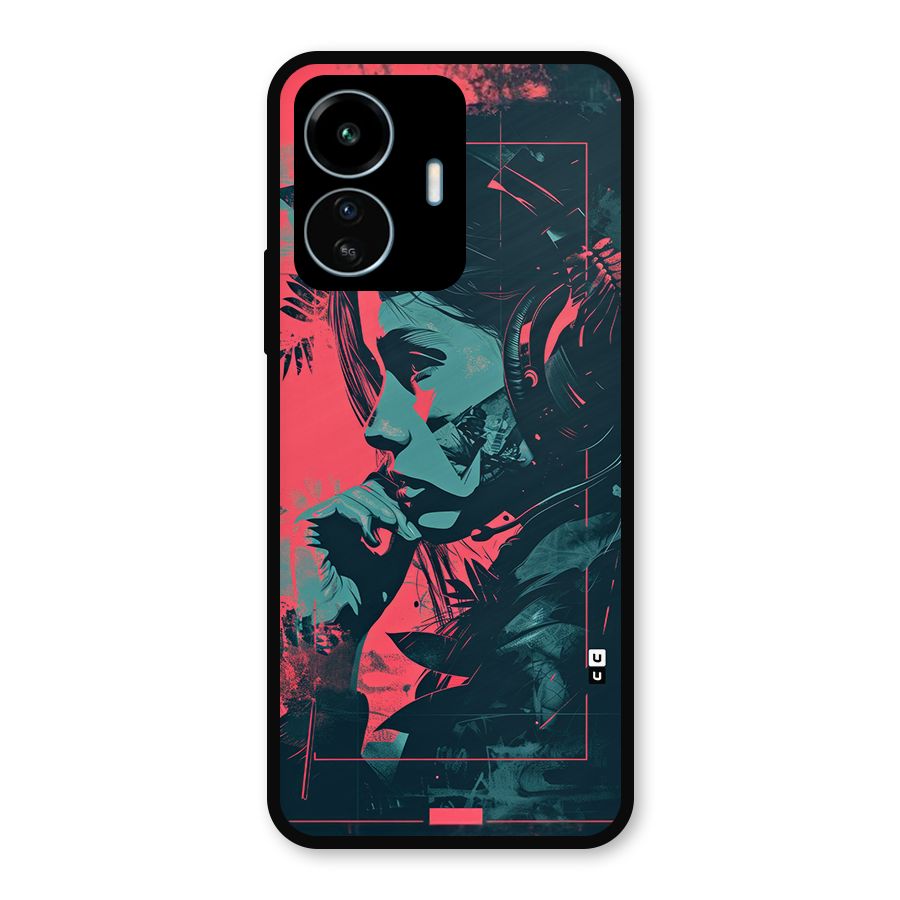 Musical Illustration Metal Back Case for vivo iQOO Z6 Lite 5G