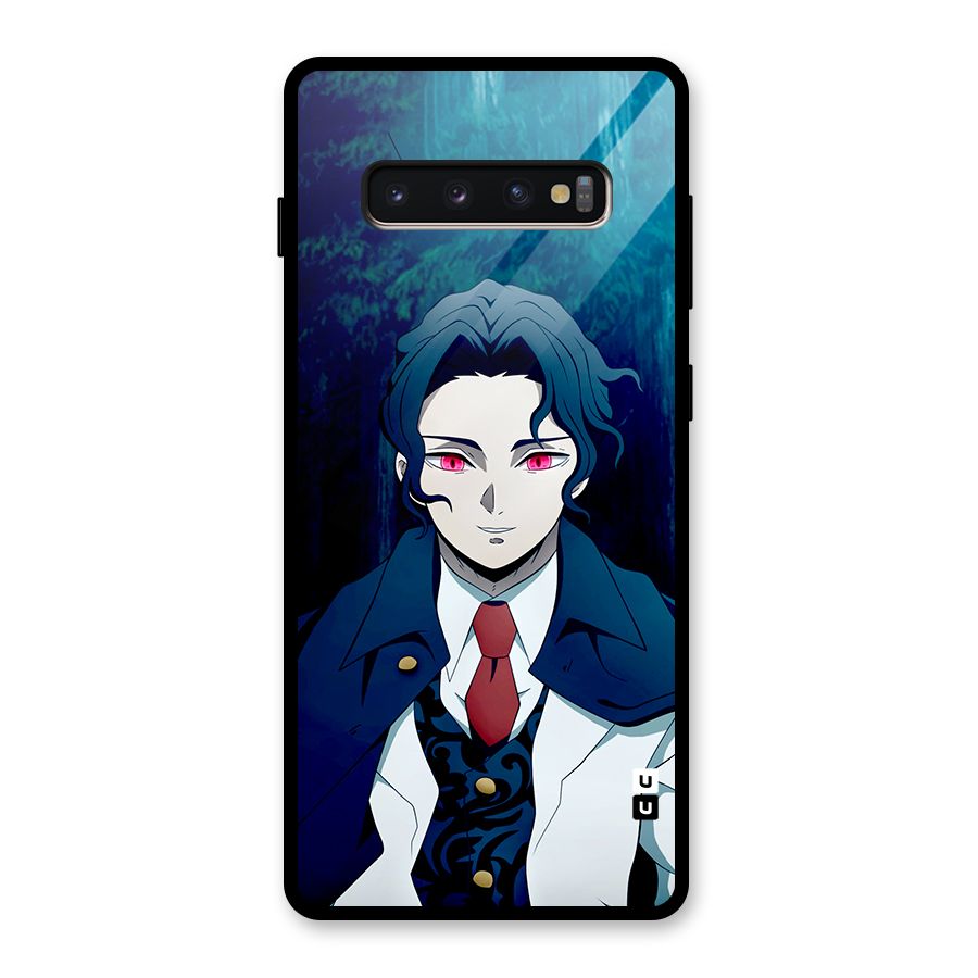 Muzan Kibutsuji Glass Back Case for Galaxy S10 Plus