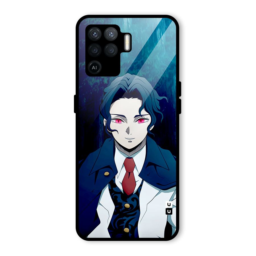 Muzan Kibutsuji Glass Back Case for Oppo F19 Pro