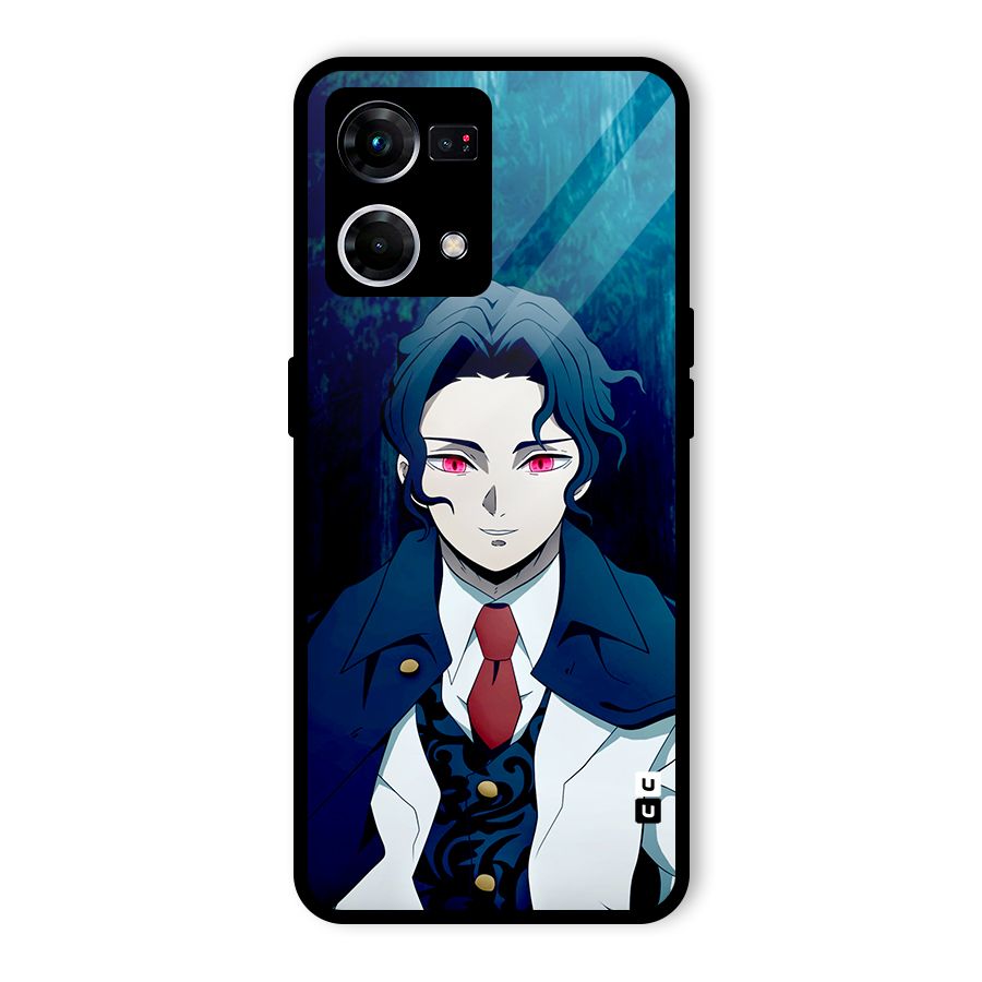 Muzan Kibutsuji Glass Back Case for Oppo F21 Pro 4G