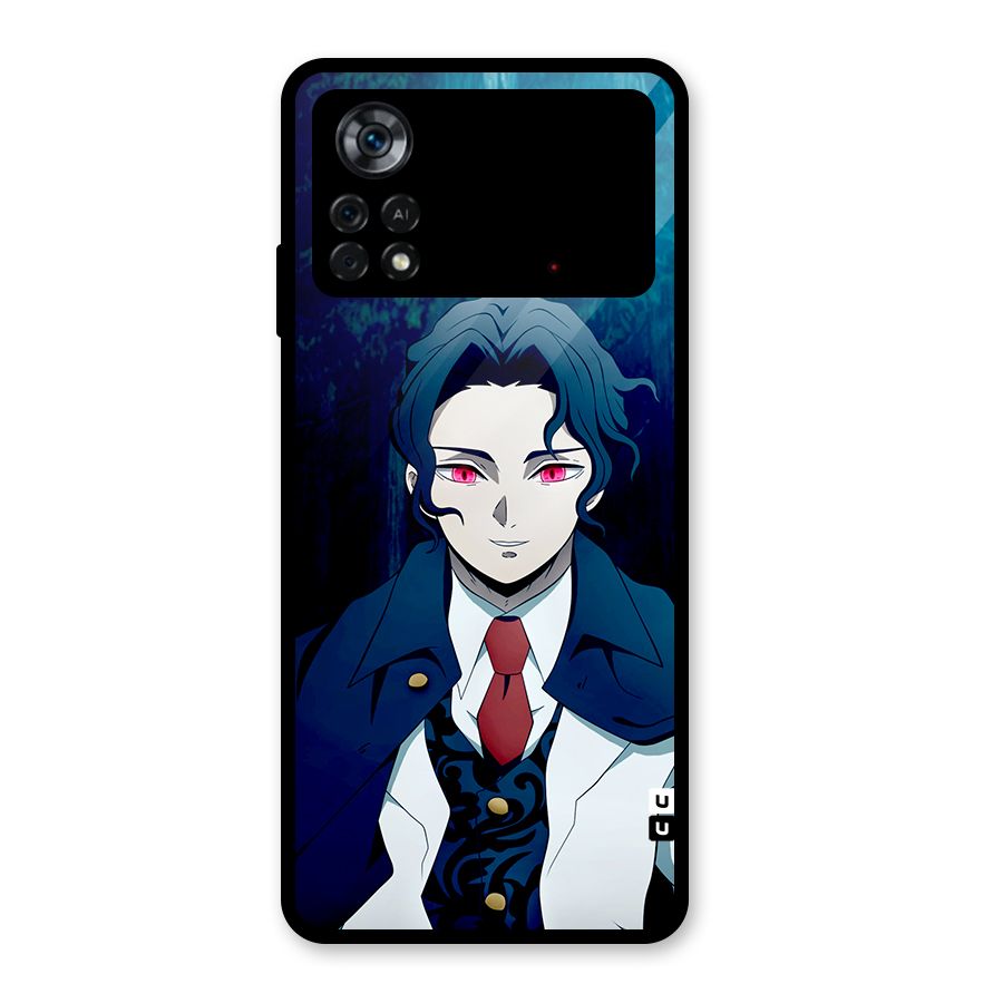 Muzan Kibutsuji Glass Back Case for Poco X4 Pro 5G