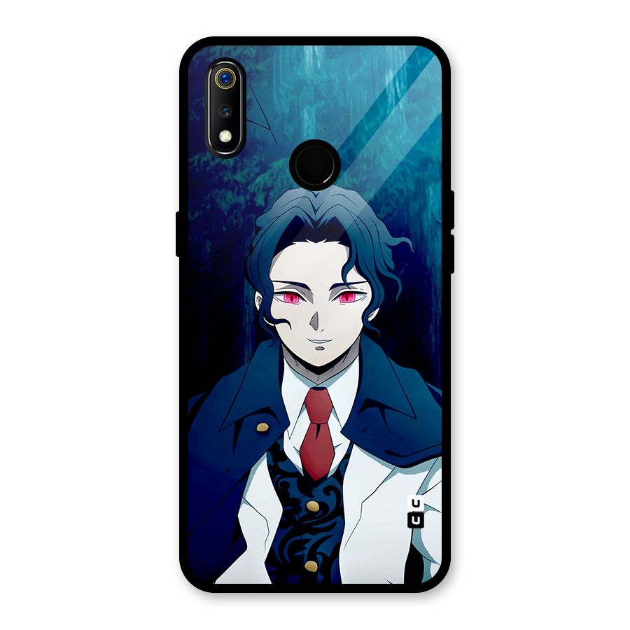Muzan Kibutsuji Glass Back Case for Realme 3i