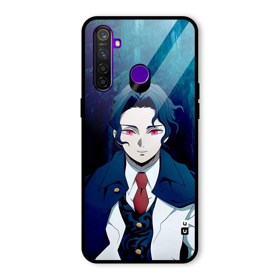 Muzan Kibutsuji Glass Back Case for Realme 5 Pro
