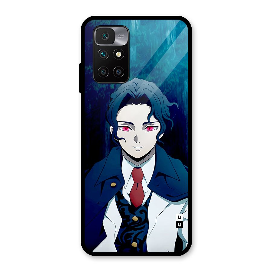 Muzan Kibutsuji Glass Back Case for Redmi 10 Prime