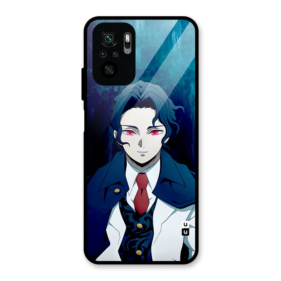 Muzan Kibutsuji Glass Back Case for Redmi Note 10S