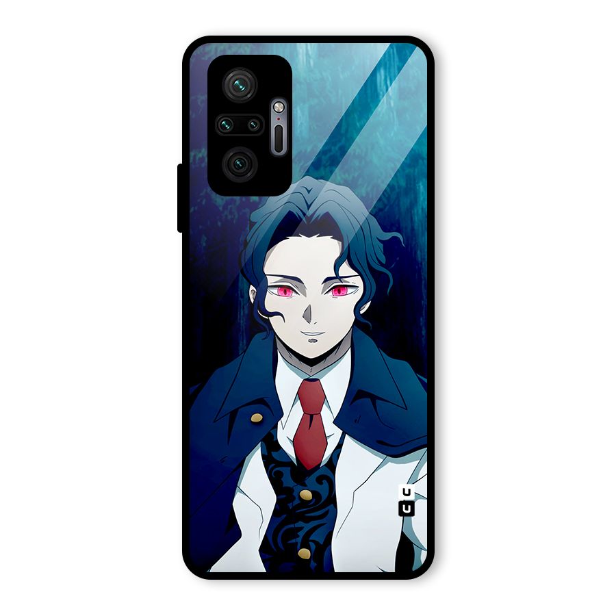 Muzan Kibutsuji Glass Back Case for Redmi Note 10 Pro Max