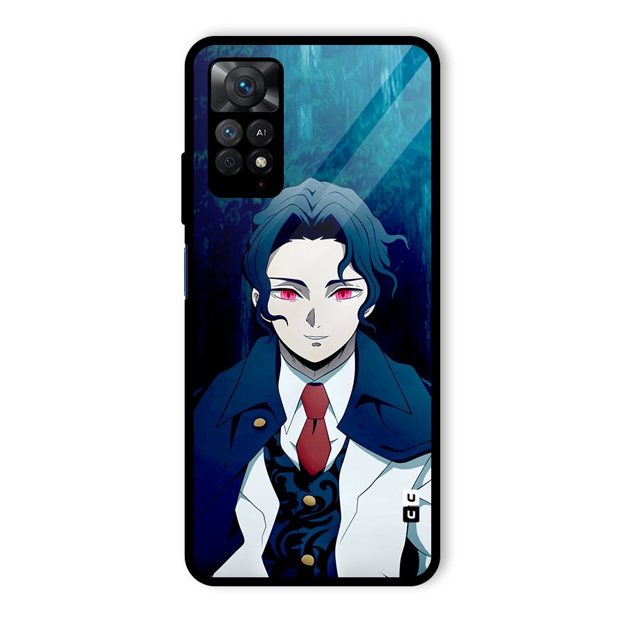 Muzan Kibutsuji Glass Back Case for Redmi Note 11 Pro Plus 5G