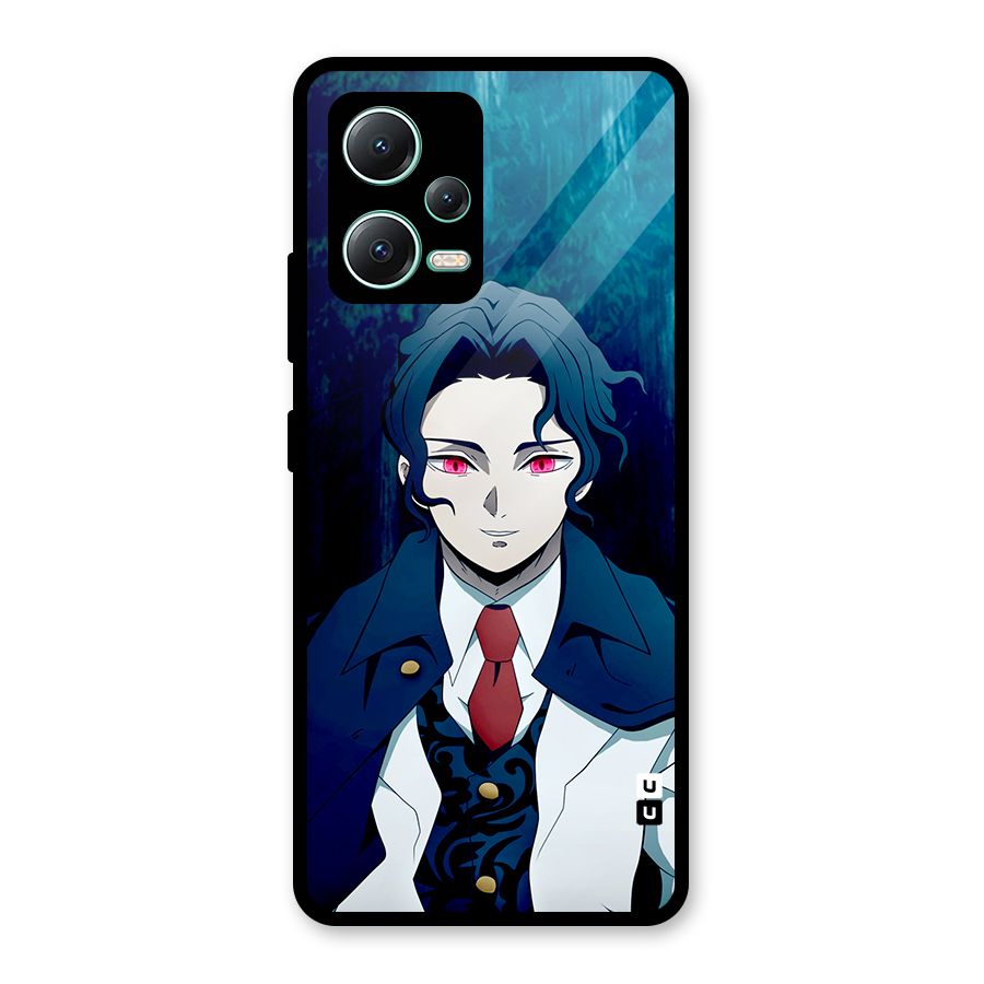 Muzan Kibutsuji Glass Back Case for Redmi Note 12 5G