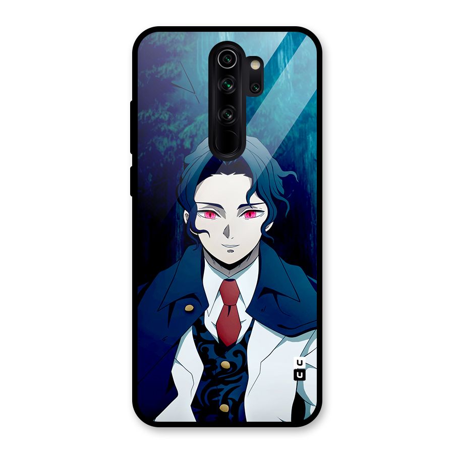 Muzan Kibutsuji Glass Back Case for Redmi Note 8 Pro