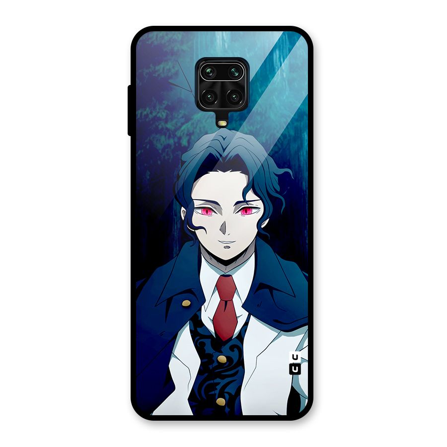 Muzan Kibutsuji Glass Back Case for Redmi Note 9 Pro