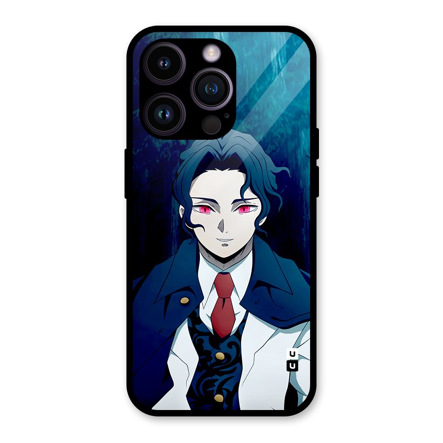 Muzan Kibutsuji Glass Back Case for iPhone 14 Pro