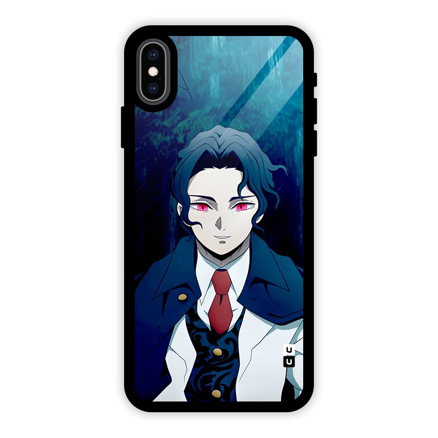 Muzan Kibutsuji Glass Back Case for iPhone XS Max