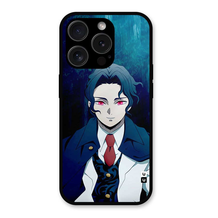 Muzan Kibutsuji Metal Back Case for iPhone 15 Pro