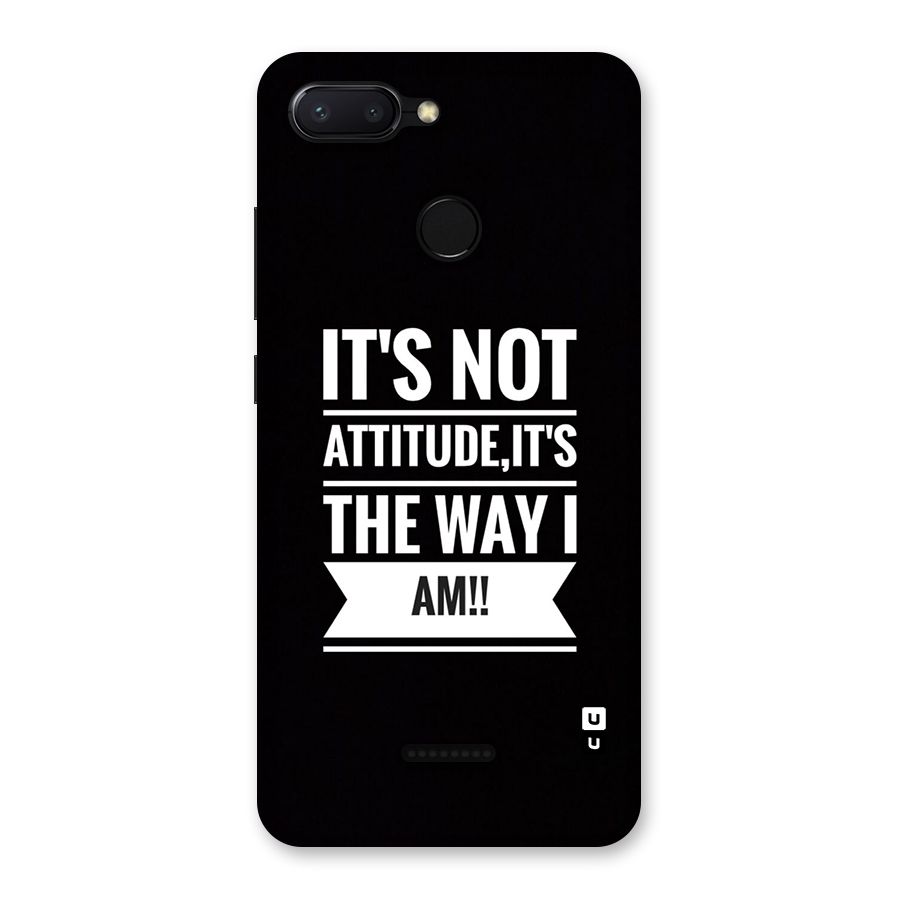 My Attitude Back Case for Redmi 6