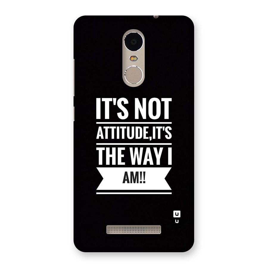 My Attitude Back Case for Redmi Note 3